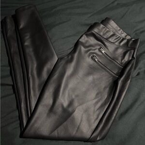 Express women’s black leather leggings
